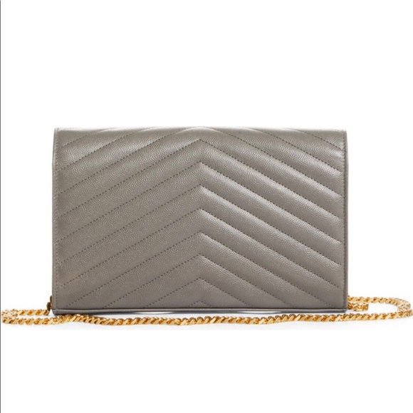 Saint Laurent YSL Monogram Matelassé Wallet on Chain - Picture 3 of 7